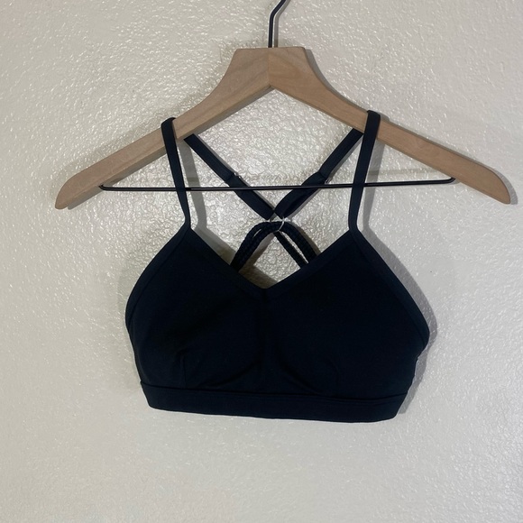 Bombshell Sportswear Other - Bombshell Sportswear BRAID BACK Silver Ring Sexy SPORTS BRA in Black Fit Size S
